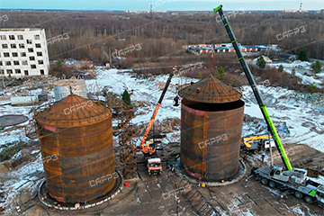 Монтаж вертикальных резервуаров для мазута в Архангельске